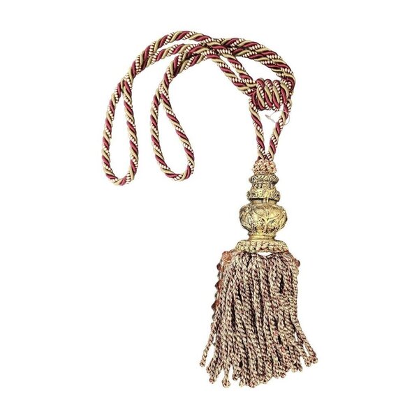 Elegant Decorative Tassel With Beaded Accents & Ornate Knot Design - Picture 1 of 6
